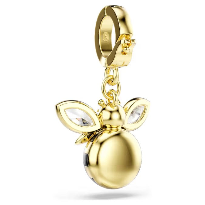 Swarovski Idyllia charm, Mixed cuts, Bee, Multicoloured, Gold-tone plated