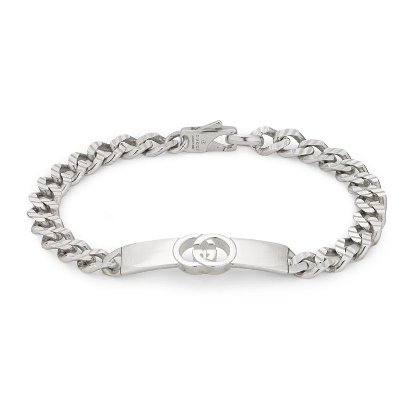 Gucci Interlocking Sterling Silver Bracelet