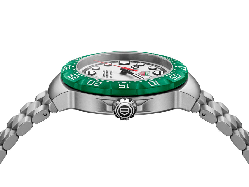 Tag Heuer Formula 1 Solargraph Green, 38mm Steel Watch WBY111E.BA0042