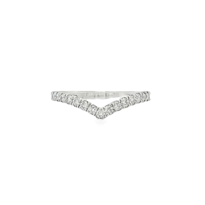 Diamond Round Brilliant Cut 0.45ct, Platinum Wishbone Ring