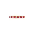 Ruby and Diamond, 18ct Yellow Gold Channel Set Ring
