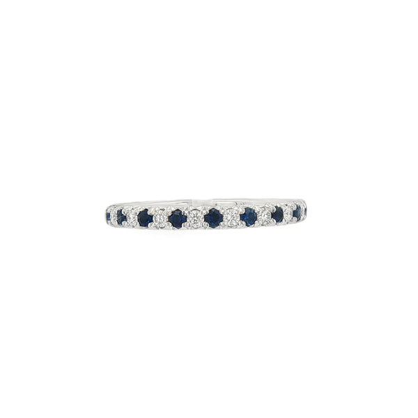 Sapphire and Diamond, Platinum Eternity Ring