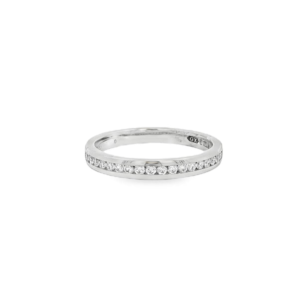 Diamond Round Brillant 0.25ct, Platinum Channel Set Ring