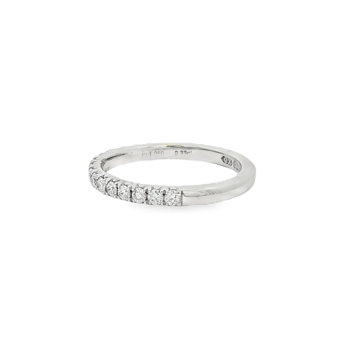 Diamond Round Brilliant 0.33ct, Platinum Pave Set Ring