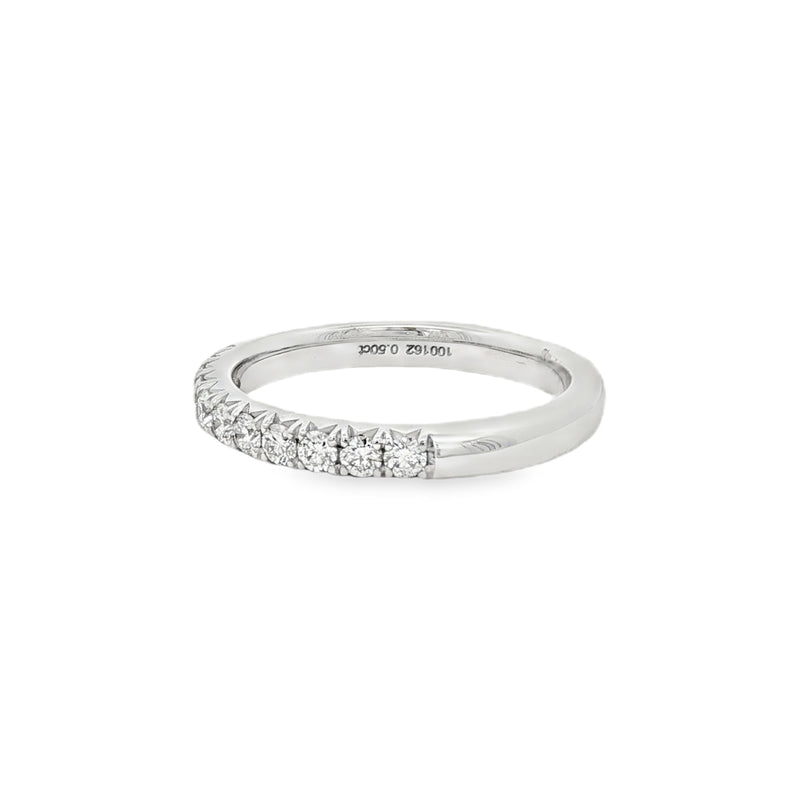 Diamond Round Brilliant 0.50ct, Platinum Pave Set Ring