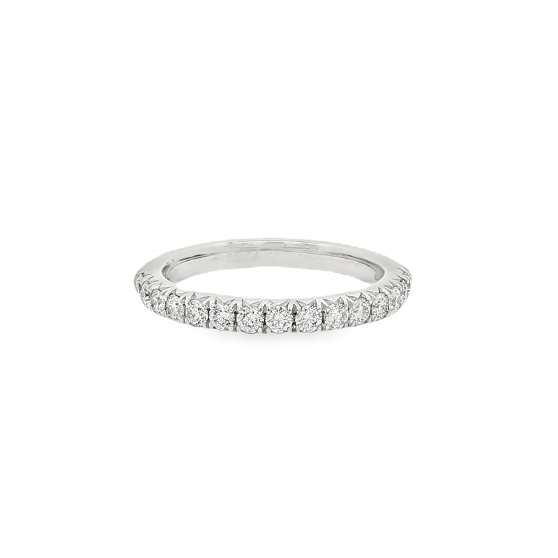 Diamond Round Brilliant 0.50ct, Platinum Pave Set Ring
