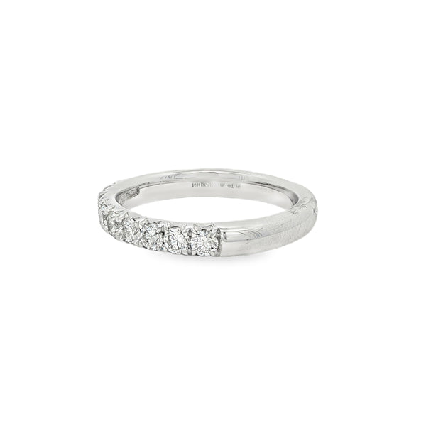 Diamond Round Brilliant 0.75ct, Platinum Pave Set Ring
