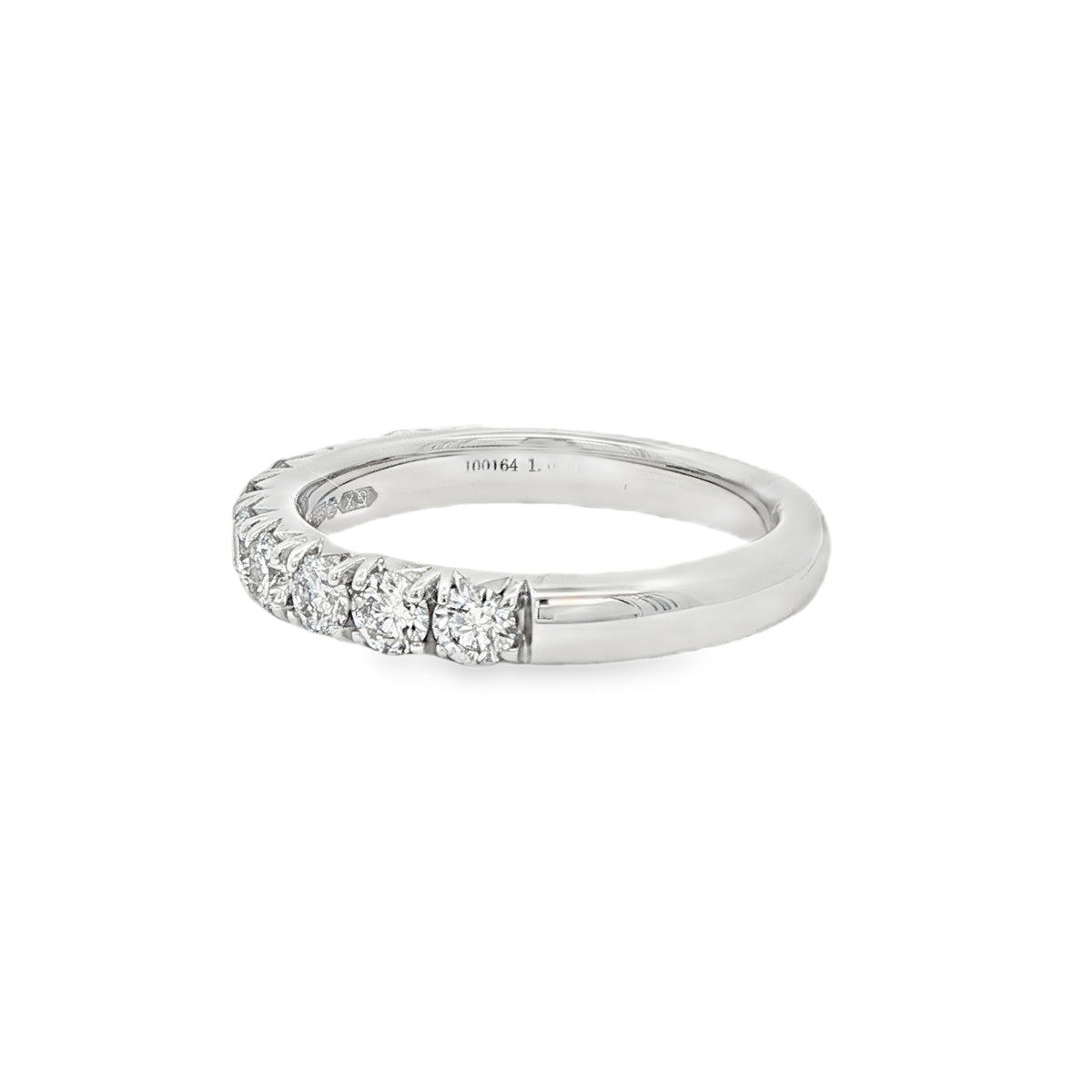 Diamond Round Brilliant 1.00ct, Platinum Pave Set Ring