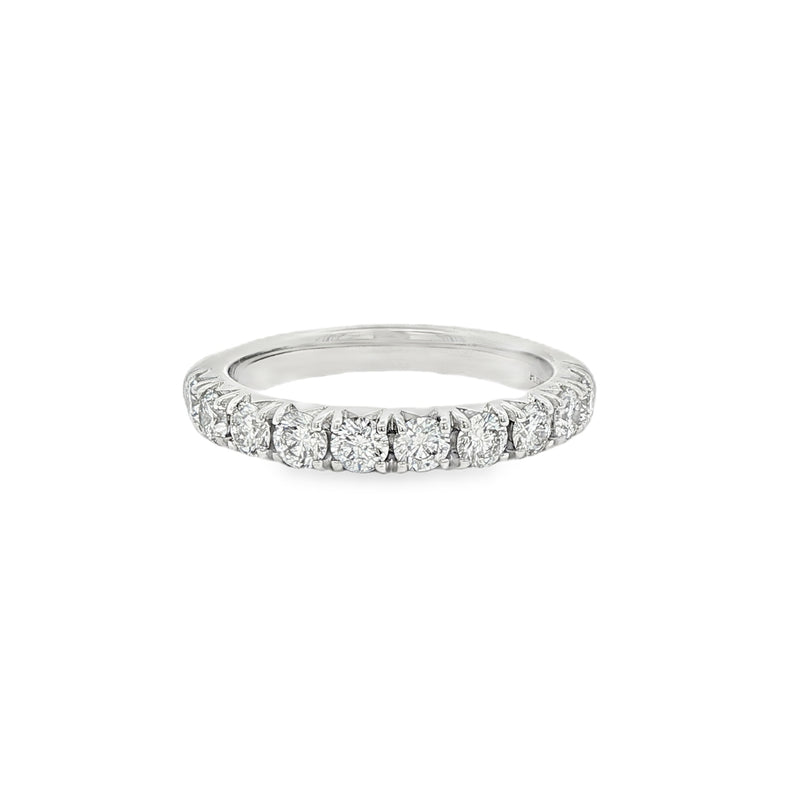 Diamond Round Brilliant 1.00ct, Platinum Pave Set Ring