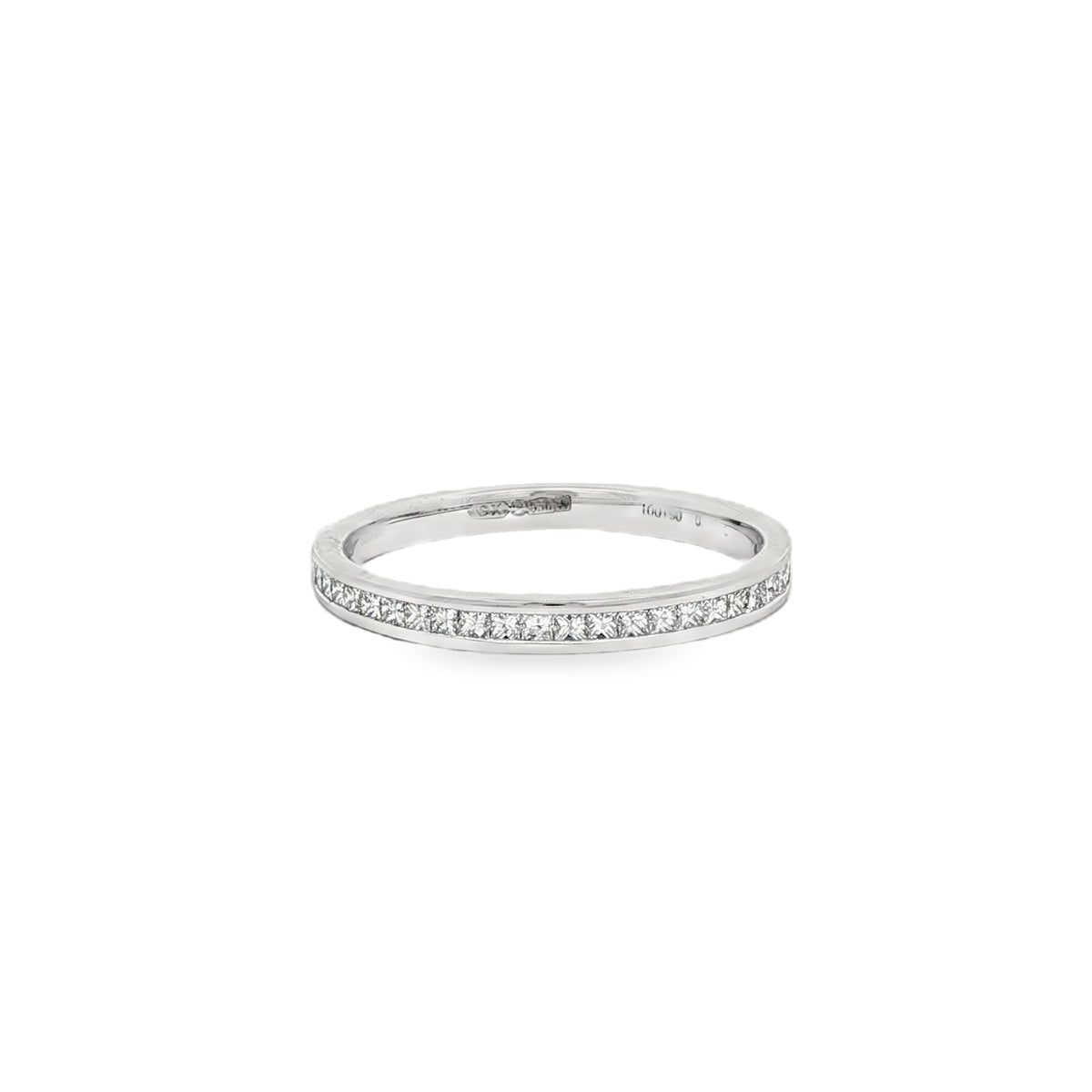 Diamond Princess Cut 0.25ct, Platinum Channel Set Ring