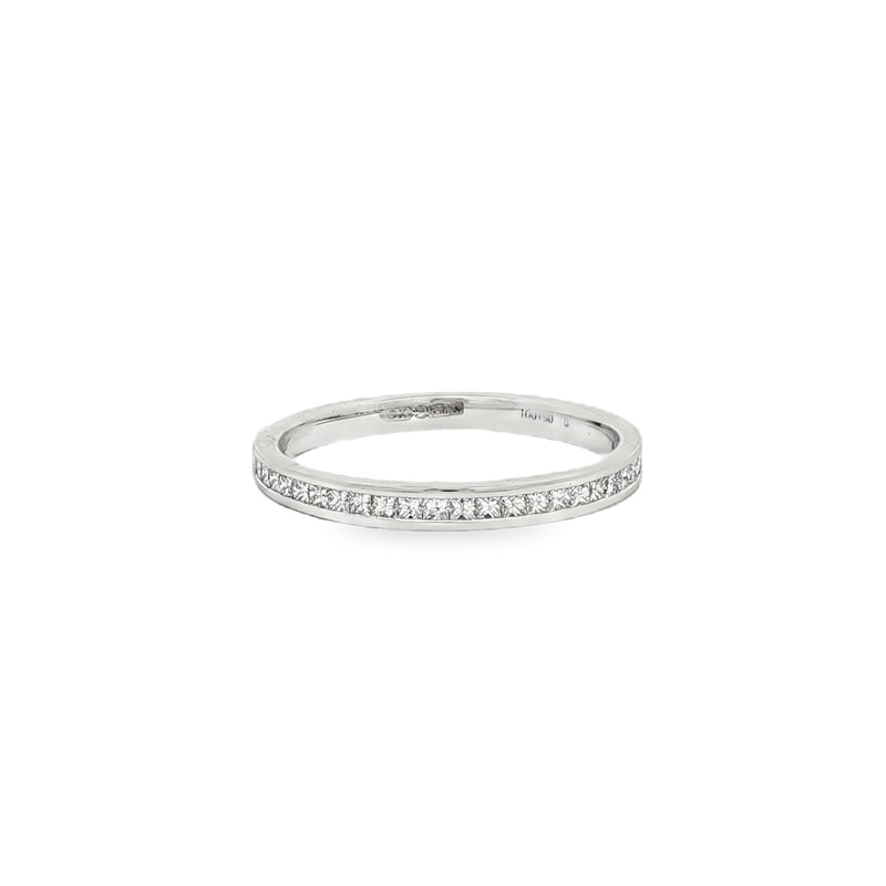 Diamond Princess Cut 0.25ct, Platinum Channel Set Ring