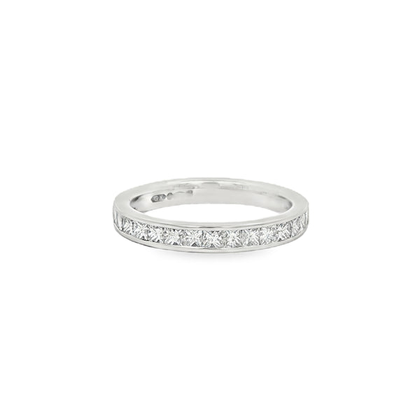 Diamond Princess Cut 0.75ct, Platinum Channel Set Ring