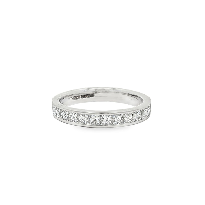 Diamond Princess Cut 1.00ct, Platinum Channel Set Ring