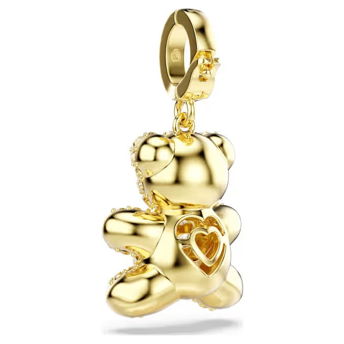 Swarovski Idyllia charm, Mixed cuts, Teddy, 18k gold finish