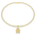 Swarovski Idyllia charm, Mixed cuts, Teddy, 18k gold finish