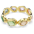 Swarovski Gema cuff, Oversized crystals, Mixed cuts, Multicoloured, 18k gold finish