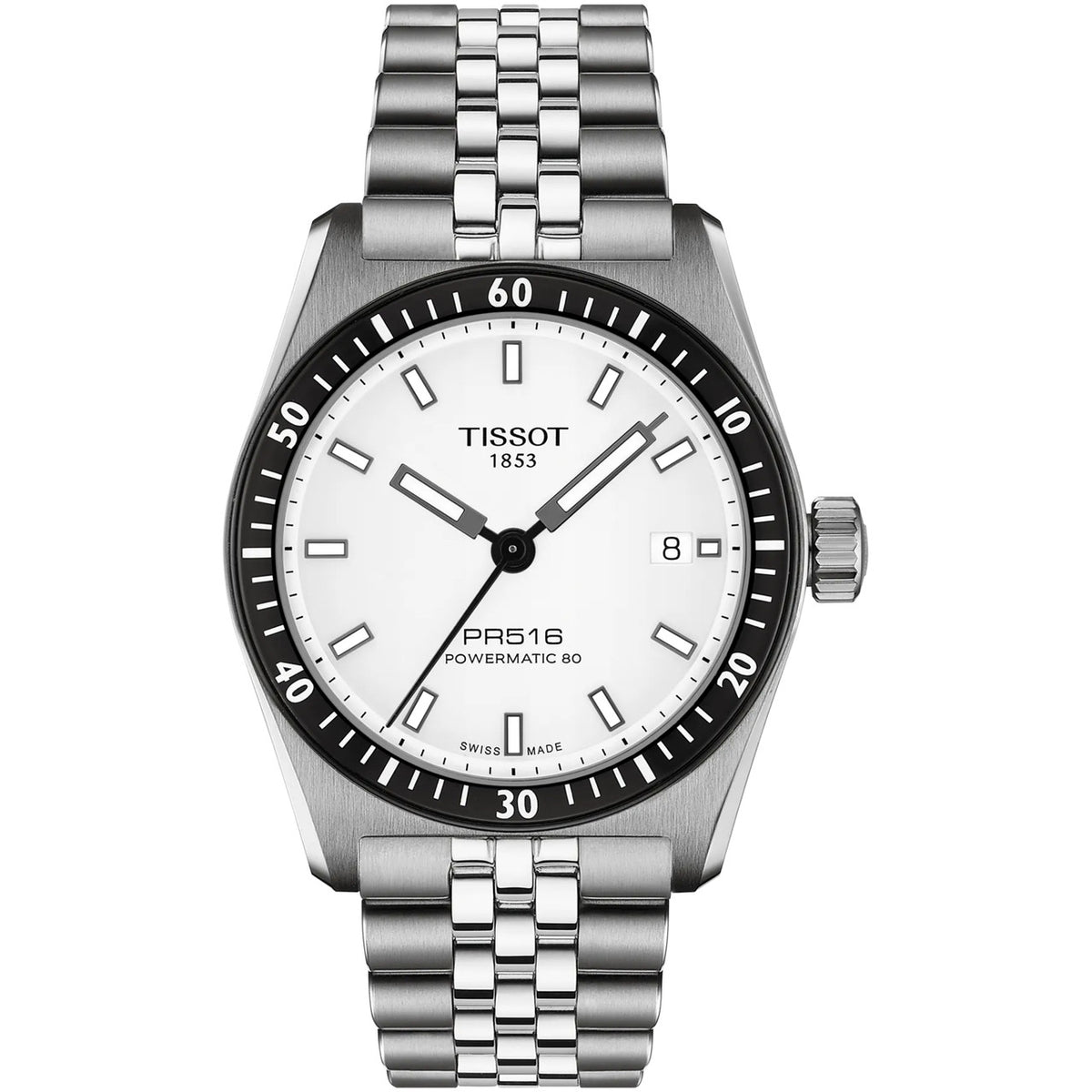 Tissot PR516 Powermatic 80 White 38mm Watch T1494071103100