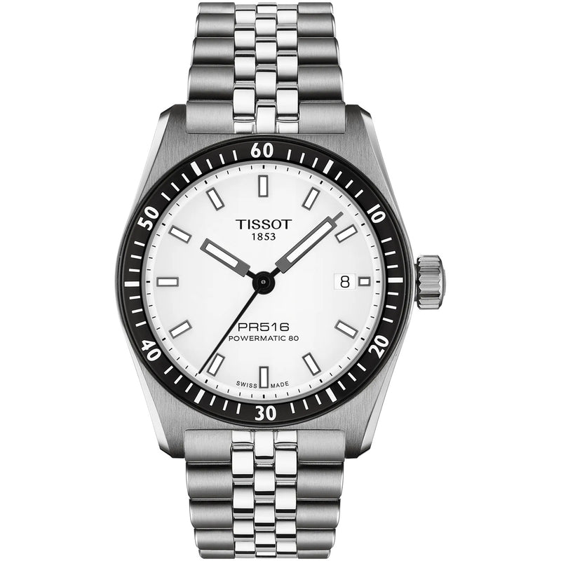 Tissot PR516 Powermatic 80 White 38mm Watch T1494071103100
