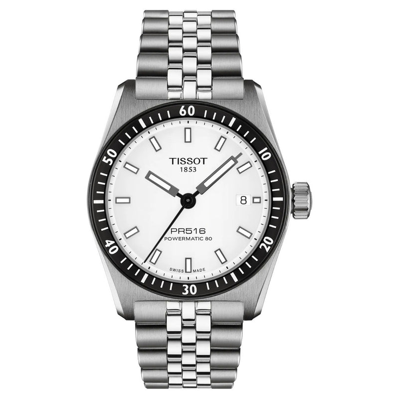 Tissot PR516 Powermatic 80 White 38mm Watch T1494071103100