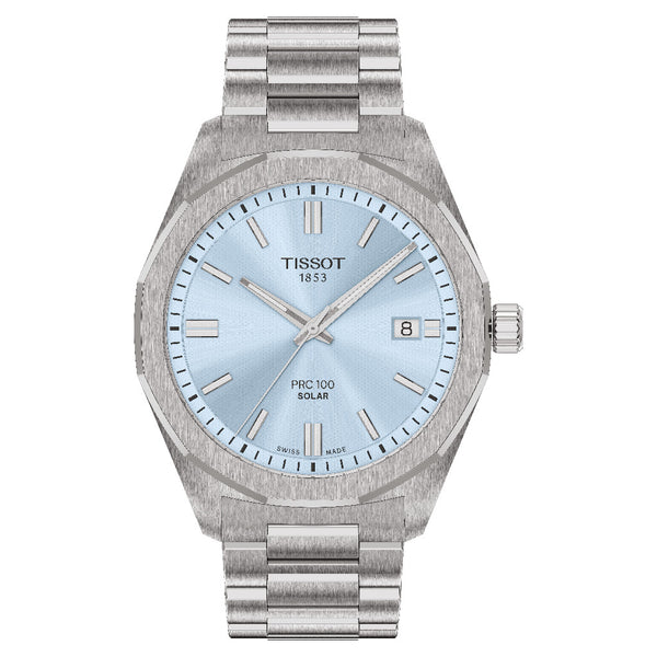 Tissot PRC 100 Solar 39mm Ice Blue Watch T1514221135100