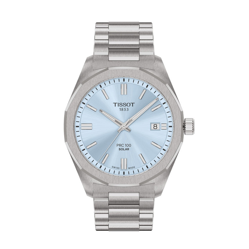 Tissot PRC 100 Solar 39mm Ice Blue Watch T1514221135100