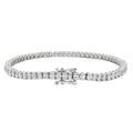 Diamond Oval Tennis 7.00ct, Platinum Bracelet