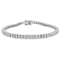 Diamond Oval Tennis 7.00ct, Platinum Bracelet