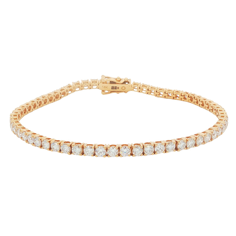 Diamond Tennis 5.00ct, 18ct Yellow Gold Bracelet