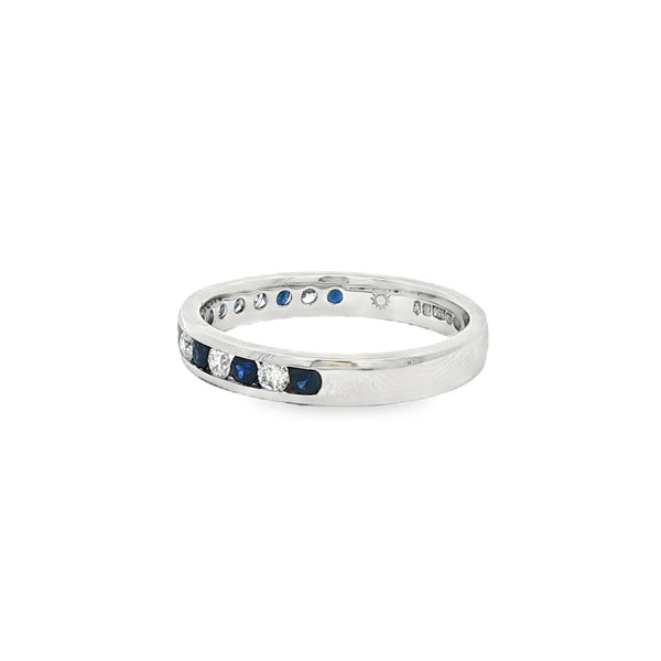 Sapphire and Diamond, 0.36ct, Platinum Eternity Ring