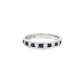 Sapphire and Diamond, 0.36ct, Platinum Eternity Ring