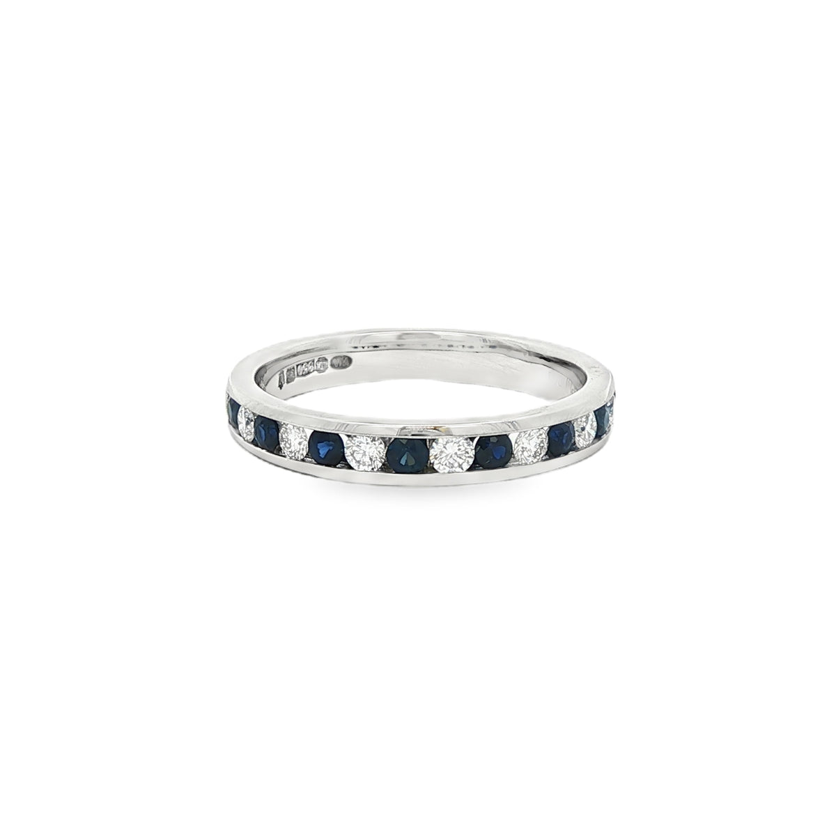 Sapphire and Diamond, 0.36ct, Platinum Eternity Ring