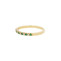 Emerald and Diamond 0.15ct, 18ct Yellow Gold Eternity Ring