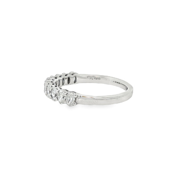 Diamond Oval Cut 0.80ct, Platinum Eternity Ring