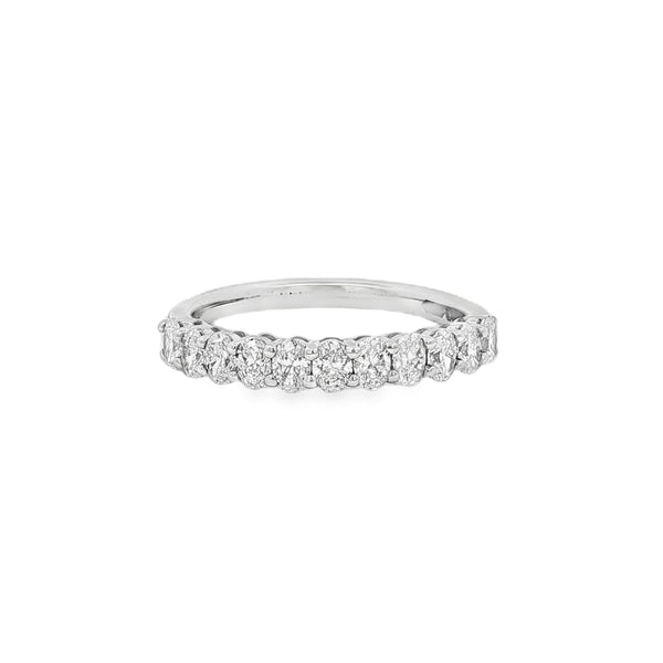 Diamond Oval Cut 0.80ct, Platinum Eternity Ring