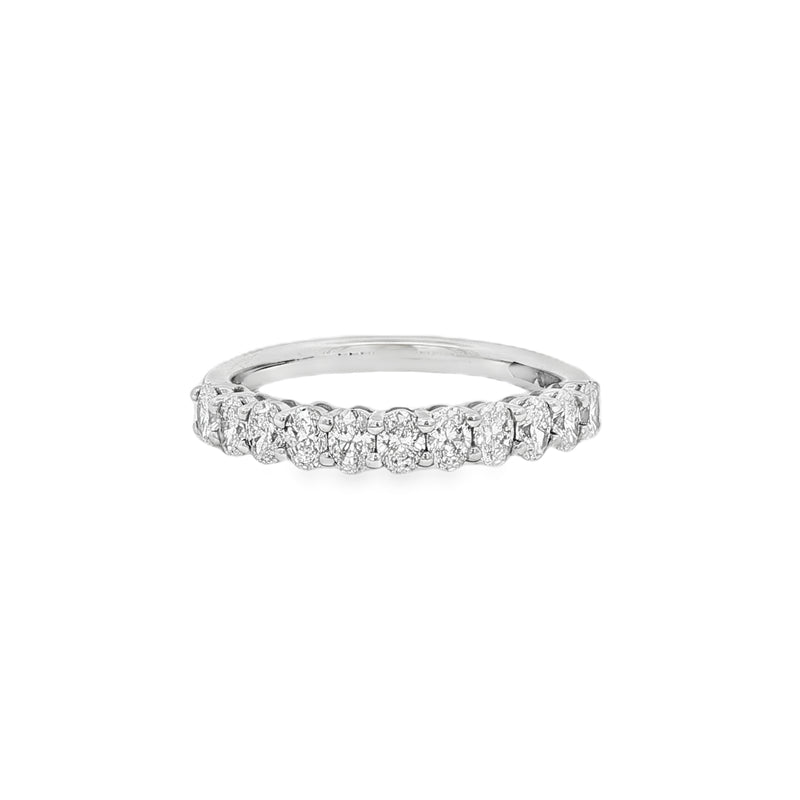 Diamond Oval Cut 0.80ct, Platinum Eternity Ring