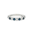 Sapphire and Diamond 0.70ct, Platinum Eternity Ring