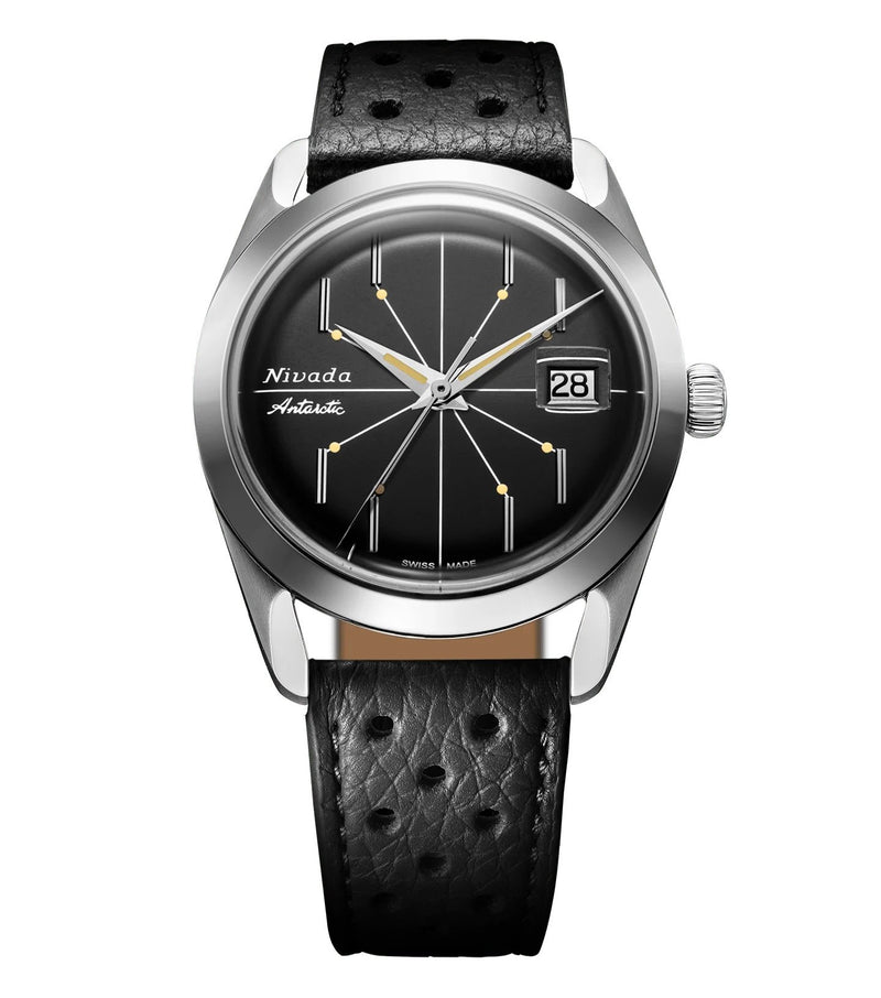 Nivada Grenchen Antarctic Spider Black Racing Strap 38mm 32072A10