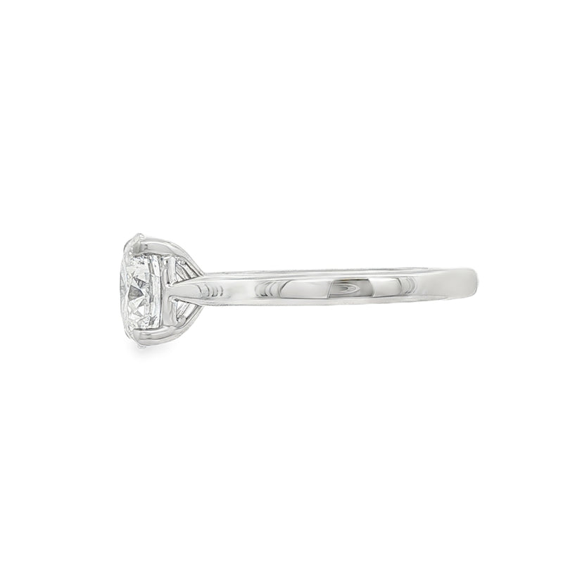 Round Brilliant Cut 2.01ct Lab Grown Diamond, Platinum Ring