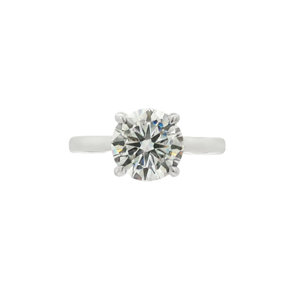 Round Brilliant Cut 2.01ct Lab Grown Diamond, Platinum Ring