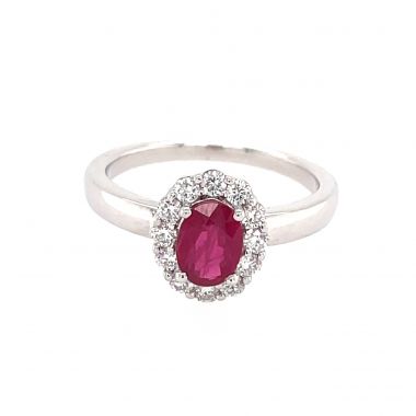 Ruby & Diamond 18ct Cluster Ring