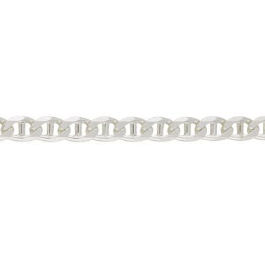 Silver 220 Anchor Curb Bracelet 8.5"/21cm
