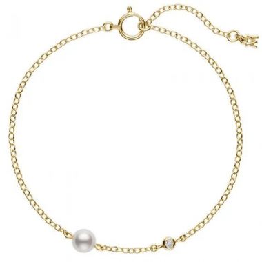 Mikimoto Classic Diamond Pearl Bracelet