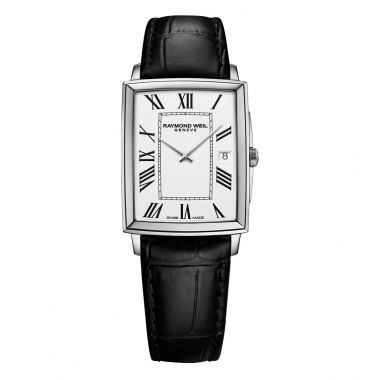 Raymond Weil Tocatta Gents Steel White Dial Leather Strap 37mm