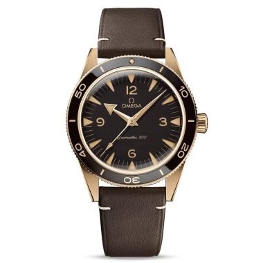 Omega Seamaster 300 Co-Axial Master Chronometer 41mm, Bronze Gold on Leather Strap