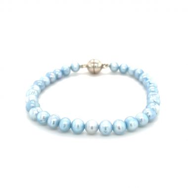 Cultured Blue Freshwater Seed Pearl Bracelet