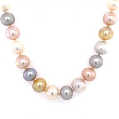 Single Row Coloured Fresh Water 18" Pearls