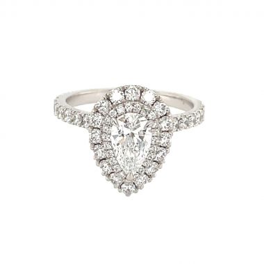 Diamond Pear Shaped Cluster Ring